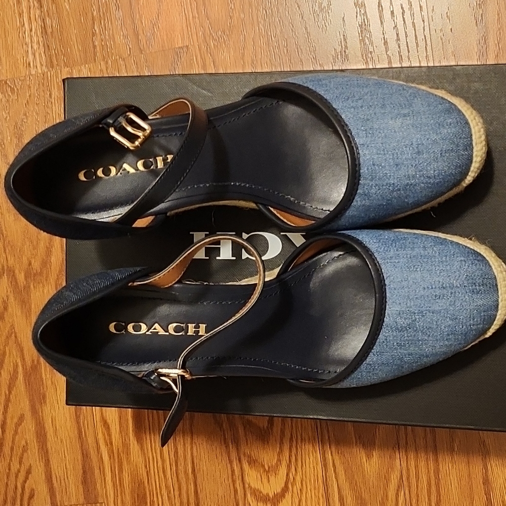Authentic Coach Denim Espadrilles Gem